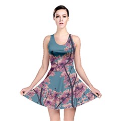 Colorful Floral Leaves Photo Reversible Skater Dress by dflcprintsclothing