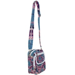 Colorful Floral Leaves Photo Shoulder Strap Belt Bag by dflcprintsclothing