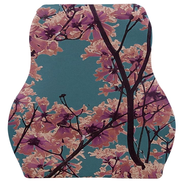 Colorful Floral Leaves Photo Car Seat Velour Cushion 