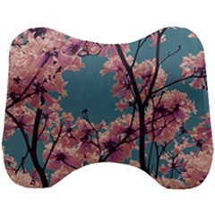 Colorful Floral Leaves Photo Head Support Cushion by dflcprintsclothing