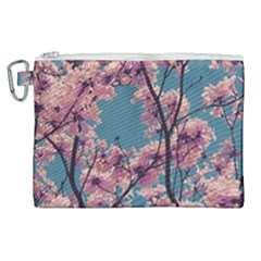 Colorful Floral Leaves Photo Canvas Cosmetic Bag (xl) by dflcprintsclothing