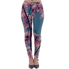 Colorful Floral Leaves Photo Lightweight Velour Leggings by dflcprintsclothing