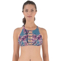 Colorful Floral Leaves Photo Perfectly Cut Out Bikini Top by dflcprintsclothing