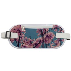 Colorful Floral Leaves Photo Rounded Waist Pouch by dflcprintsclothing