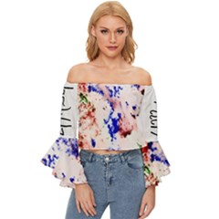 Off Shoulder Flutter Bell Sleeve Top by TheJeffers