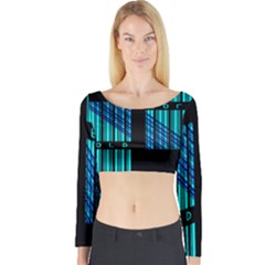 Folding For Science Long Sleeve Crop Top by WetdryvacsLair