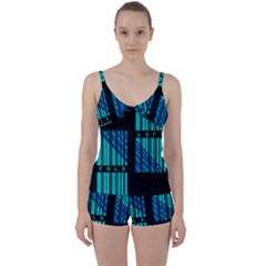 Folding For Science Tie Front Two Piece Tankini by WetdryvacsLair