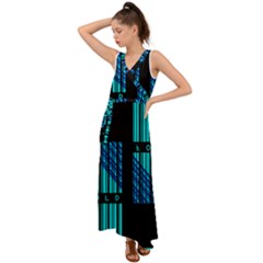 Folding For Science V-neck Chiffon Maxi Dress by WetdryvacsLair