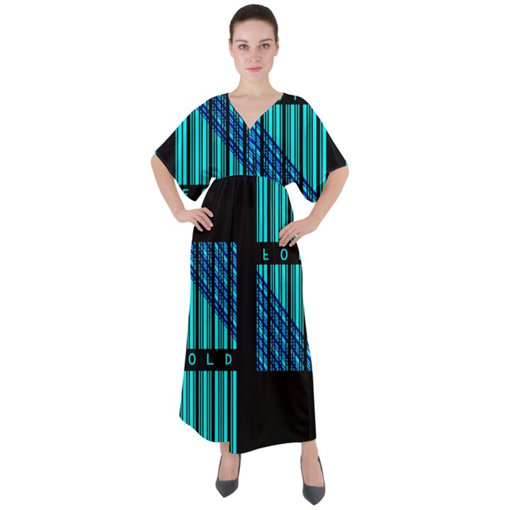 Folding For Science V-Neck Boho Style Maxi Dress