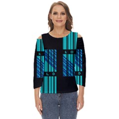 Folding For Science Cut Out Wide Sleeve Top