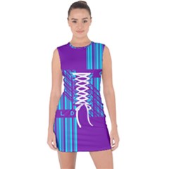 Fold At Home Folding Lace Up Front Bodycon Dress by WetdryvacsLair