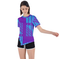 Fold At Home Folding Asymmetrical Short Sleeve Sports Tee by WetdryvacsLair