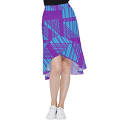 Fold At Home Folding Frill Hi Low Chiffon Skirt