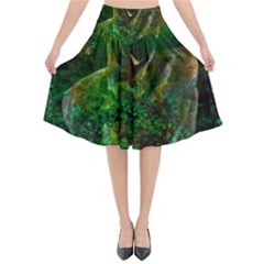 Stp 0111 Cross And Cross Flared Midi Skirt by WetdryvacsLair