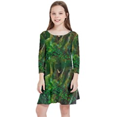 Stp 0111 Cross And Cross Kids  Quarter Sleeve Skater Dress by WetdryvacsLair