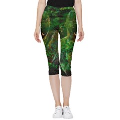 Stp 0111 Cross And Cross Inside Out Lightweight Velour Capri Leggings  by WetdryvacsLair