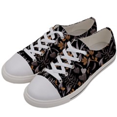   Plants And Hearts In Boho Style No  2 Men s Low Top Canvas Sneakers by HWDesign