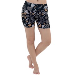   Plants And Hearts In Boho Style No  2 Lightweight Velour Yoga Shorts by HWDesign