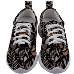   Plants And Hearts In Boho Style No  2 Kids Athletic Shoes by HWDesign