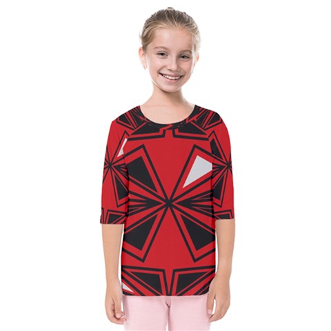 Abstract Pattern Geometric Backgrounds   Kids  Quarter Sleeve Raglan Tee by Eskimos