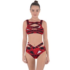 Abstract Pattern Geometric Backgrounds   Bandaged Up Bikini Set  by Eskimos