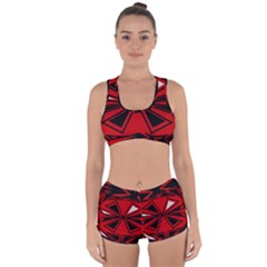 Abstract Pattern Geometric Backgrounds   Racerback Boyleg Bikini Set by Eskimos