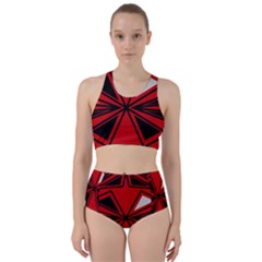 Abstract Pattern Geometric Backgrounds   Racer Back Bikini Set by Eskimos