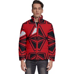 Abstract Pattern Geometric Backgrounds   Men s Puffer Bubble Jacket Coat by Eskimos