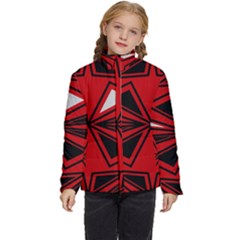 Abstract Pattern Geometric Backgrounds   Kids  Puffer Bubble Jacket Coat by Eskimos