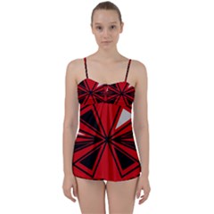 Abstract Pattern Geometric Backgrounds   Babydoll Tankini Set by Eskimos