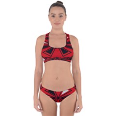 Abstract Pattern Geometric Backgrounds   Cross Back Hipster Bikini Set by Eskimos