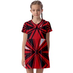 Abstract Pattern Geometric Backgrounds   Kids  Asymmetric Collar Dress