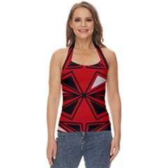 Abstract Pattern Geometric Backgrounds   Basic Halter Top