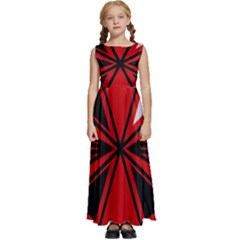 Abstract Pattern Geometric Backgrounds   Kids  Satin Sleeveless Maxi Dress