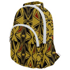 Abstract Pattern Geometric Backgrounds   Rounded Multi Pocket Backpack by Eskimos