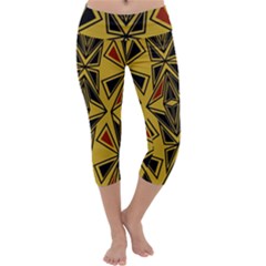 Abstract Pattern Geometric Backgrounds   Capri Yoga Leggings by Eskimos