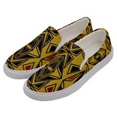 Abstract Pattern Geometric Backgrounds   Men s Canvas Slip Ons by Eskimos