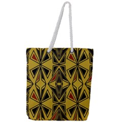 Abstract Pattern Geometric Backgrounds   Full Print Rope Handle Tote (large) by Eskimos