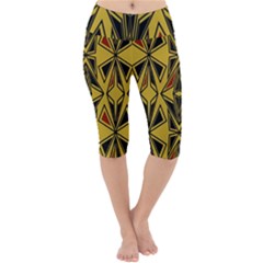 Abstract Pattern Geometric Backgrounds   Lightweight Velour Cropped Yoga Leggings by Eskimos