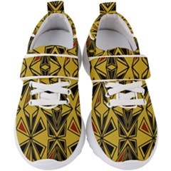 Abstract Pattern Geometric Backgrounds   Kids  Velcro Strap Shoes by Eskimos