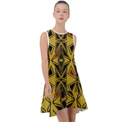 Abstract Pattern Geometric Backgrounds   Frill Swing Dress by Eskimos