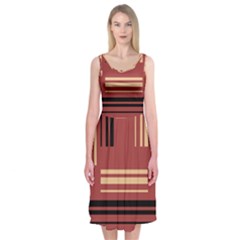 Abstract Pattern Geometric Backgrounds   Midi Sleeveless Dress by Eskimos