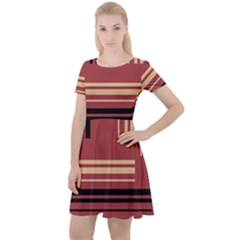 Abstract Pattern Geometric Backgrounds   Cap Sleeve Velour Dress  by Eskimos