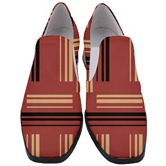 Abstract Pattern Geometric Backgrounds   Women Slip On Heel Loafers by Eskimos