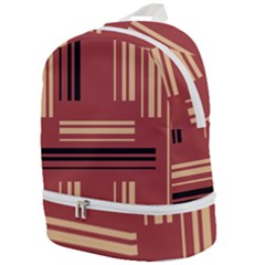 Abstract Pattern Geometric Backgrounds   Zip Bottom Backpack by Eskimos