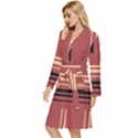 Abstract pattern geometric backgrounds   Long Sleeve Velour Robe View2