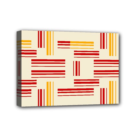 Abstract Pattern Geometric Backgrounds   Mini Canvas 7  X 5  (stretched) by Eskimos