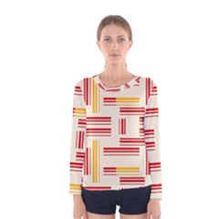 Abstract Pattern Geometric Backgrounds   Women s Long Sleeve Tee