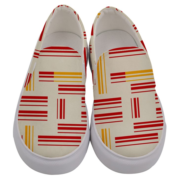 Abstract pattern geometric backgrounds   Men s Canvas Slip Ons