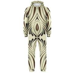 Folk Flowers Print Floral Pattern Ethnic Art Hooded Jumpsuit (men) by Eskimos